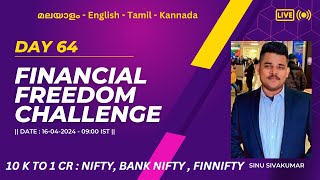 LIVE TRADING  Financial Freedom Challenge 10k to 1Cr 🔴  16th Apr 2024 [upl. by Stanwood396]