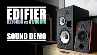 Edifier R2750DB vs Edifier R1700BTs  Sound Demo [upl. by Seldan]