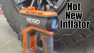 Ridgid 18Volt Hybrid Digital Inflator Review Model  R87044 [upl. by Eitteb]