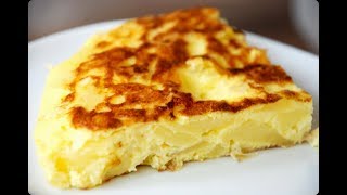 tortilla de papas sin freir clásica al horno y a la sartén [upl. by Yazbak]