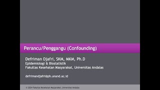 Confounding S2 Epidemiologi [upl. by Delila]