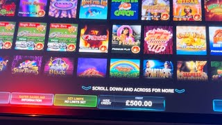 Uk slots bookies high rolling £2 stake gambling casino jackpot slotmachine bookies [upl. by Lehar]