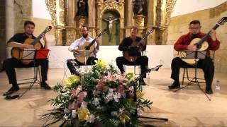 Vintage Texas Guitar Quartet plays quotMenuet Antiquequot by Maurice Ravel [upl. by Aman]