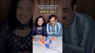 Find the WEDDING RING 💍 Mom vs Dad SHAADI QUIZ trivia funny ytshorts [upl. by Barrus388]