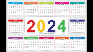 2024 Calendar Free Download  123FreeVectors [upl. by Magbie]