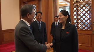 South Korean President Meets With Kims Sister [upl. by Nyllaf59]