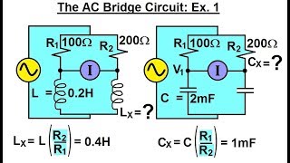 Electrical Engineering Ch 10 Alternating Voltages amp Phasors 65 of 82 AC Bridge Circuit Ex 1 [upl. by Atterg]