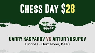 Garry Kasparov vs Artur Yusupov  Linares  Barcelona 1993 [upl. by Karena]