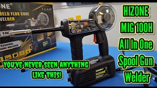 Hizone MIG 100H Innovative all in one spool gun amazon welder review [upl. by Atwekk]