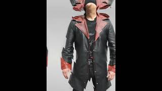 Devil May Cry Dante Jacket Black Leather Hooded Coat devil coat trending shorts [upl. by Wilterdink]