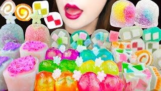 【ASMR】RAINBOW WARABI MOCHIKONPEITOCRUNCHY JELLY MUKBANG 먹방 食べる音 EATING SOUNDS NO TALKING [upl. by Enimasaj723]