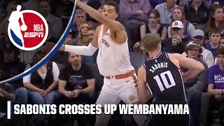 WEMBANYAMA WAS LOST 😱 Domantas Sabonis SLAMS IT DOWN 🔥  NBA on ESPN [upl. by Christin]