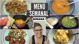 MENU SEMANAL Semana 1 RECETAS Fáciles y Rápidas BakeOrDie [upl. by Noremmac]