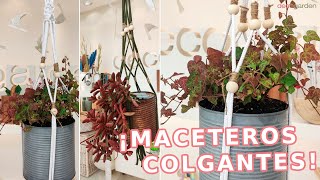 Tutorial PORTA MACETAS de MACRAMÉ  Consigue tus maceteros colgantes  Decogarden [upl. by Ayana488]