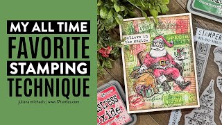 My All Time FAVORITE Stamping Technique  Tim Holtz Stampers Anonymous Christmas 2024 [upl. by Eriha358]