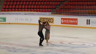 GPapadakis GCizeron Free Dance Practice Internationaux de France 2018 [upl. by Josy]