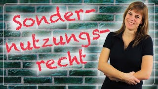 Sondernutzungsrecht bei Wohneigentum 🖊📃 JederkannImmobilien [upl. by Eeralav]