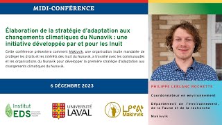 Institut EDS  Midi conférence du 6 décembre 2023  Chantier davenir en action climatique [upl. by Ong]