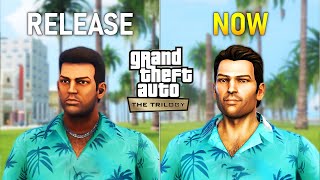 GTA Trilogy Definitive Edition Release vs Now  Graphics Physics and Details Comparison [upl. by Philippa]