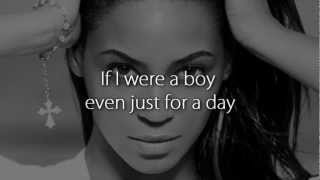 Beyonce  If I Were A Boy lyrics on screen HD [upl. by Wylie355]