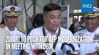 Zubiri to push for AFP modernization in meeting with DBM [upl. by Georgena]