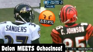 When Deion Sanders MET Chad Ochocinco in a NFL Game 😱 Deion Sanders Vs Chad Johnson amp Bengals WRs [upl. by Ube]