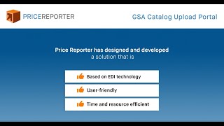 EDI GSA Catalog Uploads  NO MORE SIP by Price Reporter [upl. by Ledif]