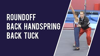 Roundoff Back Handspring Back Tuck  Gymnastics Tips and Drills from Olympic Gold Medalist Paul Hamm [upl. by Cressi948]