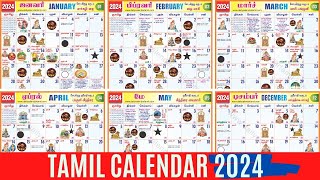 Tamil Calendar 2024  January to December  Holidays Festivals Auspicious Days amp Muhurtham Dates [upl. by Dlarej185]