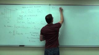 Calculus 1 Lecture 43 Area Under a Curve Limit Approach Riemann Sums [upl. by Itsrejk100]