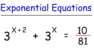 Exponential Equations  Algebra and Precalculus [upl. by Adeys473]