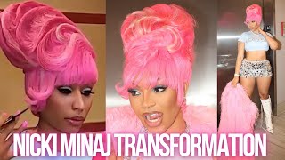 WATCH ME RECREATE NICKI MINAJ PINK UPDO LOOK TUTORIAL  GAGCITY 2024 [upl. by Revart]