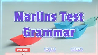 Marlins Test For Seafarer  Grammar [upl. by Avon]