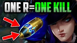 CAITLYN KILLS WITH ONE R EASY MODE CAITLYN BUILD  LETHALITY CAITLYN GUIDE S13 League of Legends [upl. by Lesnah]