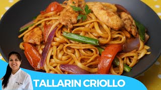 🇵🇪 TALLARIN SALTADO DE POLLO  CRIOLLO  RECETA FACIL Y RICO [upl. by Towney624]