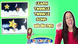 Learn Twinkle Twinkle Little Star Nursery Rhyme for Kids Children and Baby  Lyrics  Patty Shukla [upl. by Yanahc]