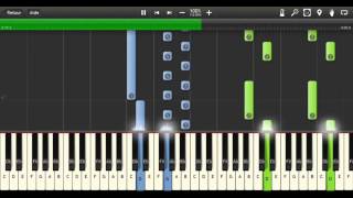 Metamorphosis No1  Philipp Glass  Piano tutorial  Synthesia [upl. by Mastic]