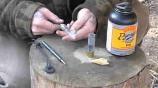 Reloading 12GA with Pyrodex Black Powder in the Field [upl. by Cressida]