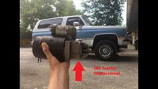 How to Replace A Starter 197387 GMC Jimmy [upl. by Owiat]