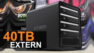 Bis zu 40TB externer Speicher  ICY DOCK ICYCube MB561U3S4SB R1 Testbericht DEUTSCH [upl. by Aikahc]