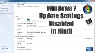 windows 7 update settings disabled in hindi [upl. by Rj]