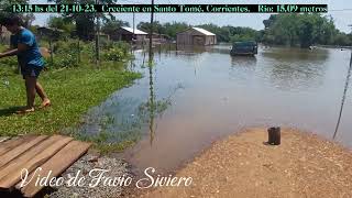 CRECIENTE del Río Uruguay en SANTO TOMÉ  211023  zonas afectadas [upl. by Florida]