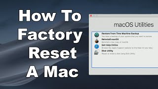 How To Erase amp Factory Reset A Mac amp Reinstall macOS  Step By Step Guide [upl. by Atinob]