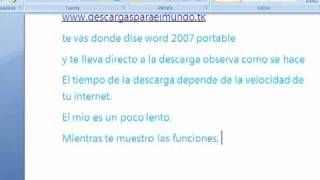 Descargar Word 2007 Portable full [upl. by Leigha420]