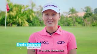 Brooke Henderson Behind The Scenes Skechers Hands Free Slip In Golf Shoes [upl. by Kenn]