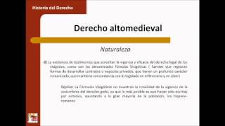 umh1193 Bloque 21 Caracteres Derecho Altomedieval [upl. by Retrak]