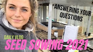 FLOWER SEED SOWING FEBRUARY DAILY VLOG 2  Sowing Snapdragons Larkspur Amaranthus daucus etc [upl. by Albion]