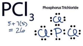 PCl3 Lewis Structure  How to Draw the Lewis Structure for PCl3 Phosphorus Trichloride [upl. by Eelahs]