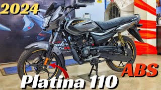 Bajaj platina 110 ABS 2024 Model OBD2 Bs7 E20 New features on road price review bajaj bike viral [upl. by Idnas]