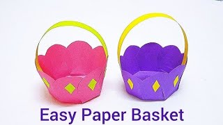 beautiful basket making with paper Beautiful  Paper Basket  Craft with me [upl. by Greeley]